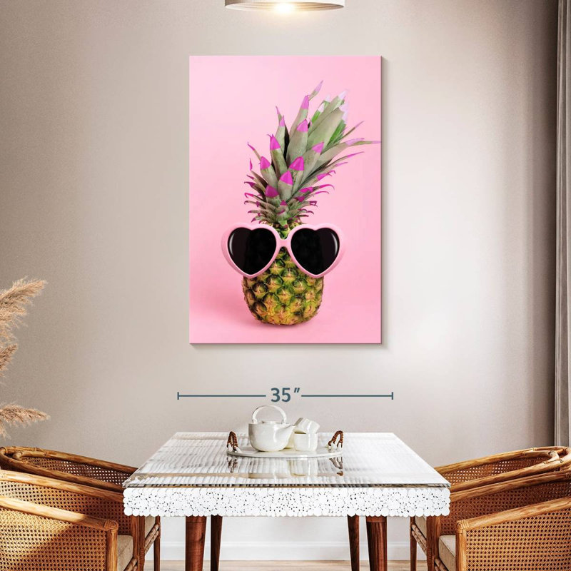 Pink Chic Pineapple, 48" H x 32" W