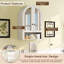 Wall Mounted Arched Cabinet With Mirrored Doors And Adjustable Shelves For Laundry Room-952191661