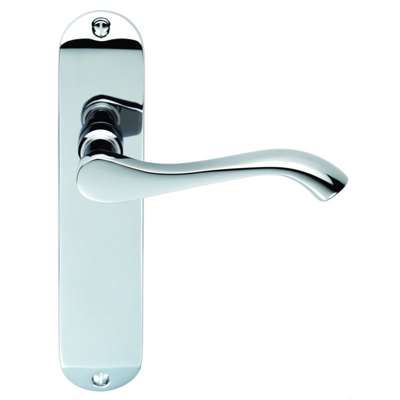 Andros Latch Door Handle, Polished Chrome