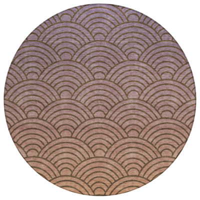 Machine Washable Indoor/Outdoor Kugler ACN2414 Geometric Rug