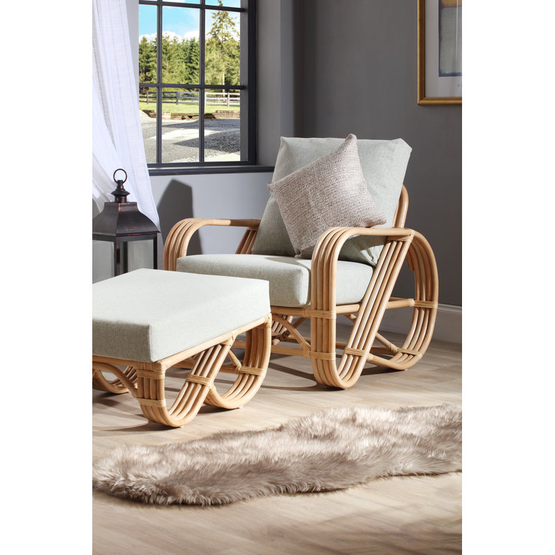 Marceno Wicker Armchair With Footstool