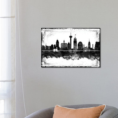 San Antonio Skylines - Wrapped Canvas Painting