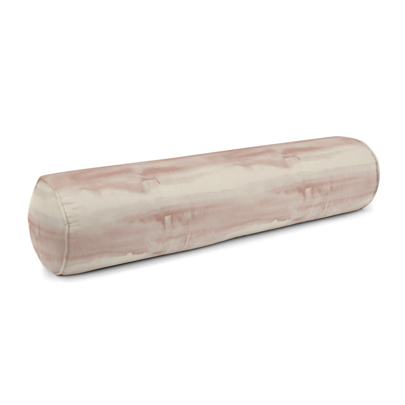 Coussin de traversin, Rose / blanc, 9 po x 48 po