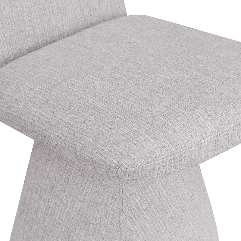 Chaise rembourrée Dunia, Tissu en polyester gris