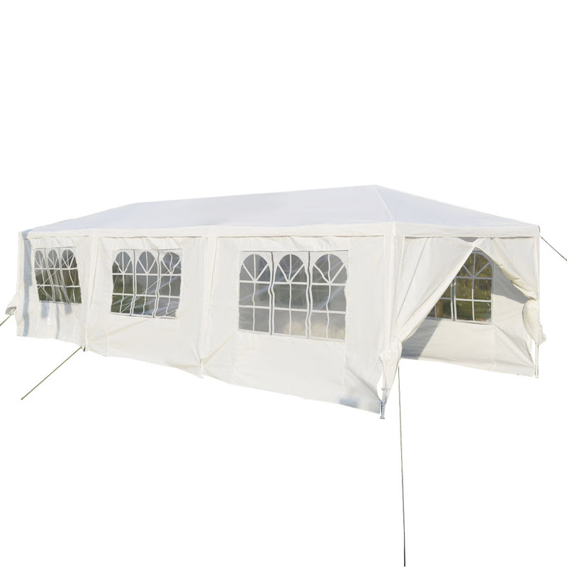 White 10'x30' Outdoor Wedding Party Canopy Tent with Removable Sidewalls