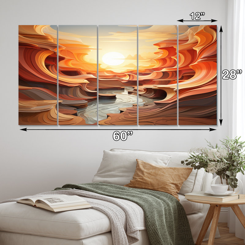 Marouso - ensemble d'art mural en métal Paysages