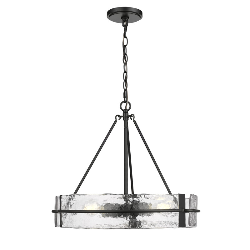 Luminaire suspendu Rezi - noir mat, 3, H 17,25 po x l 20 po x P 20 po