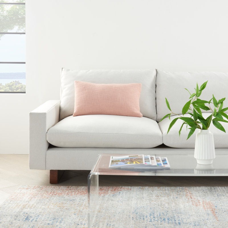 Housse et insert de coussin en coton Ruzmira, Rosé