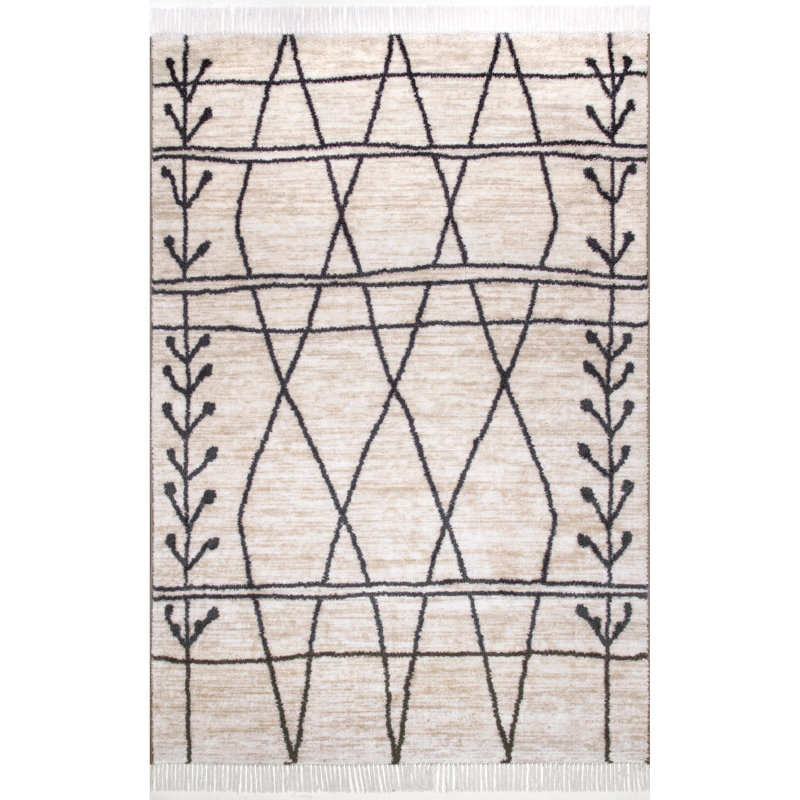 Abstract Indoor Rug, Rectangle 4'4" x 6'
