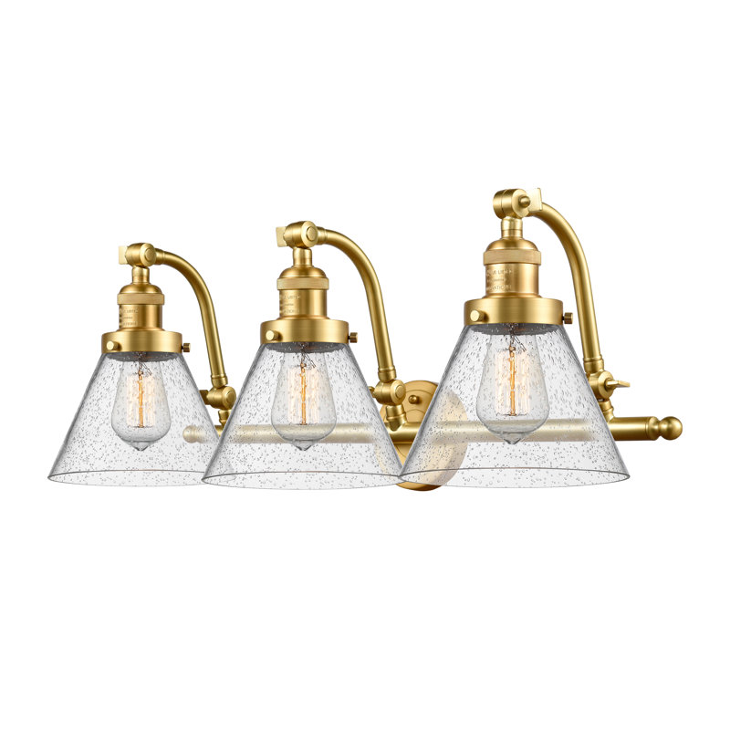 Plumlee 3 - Light Dimmable Vanity Light, Seedy, Polished Chrome, No Bulb Included