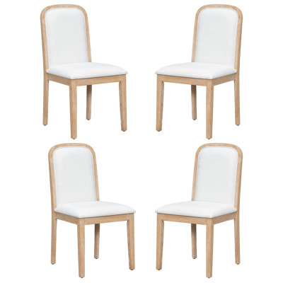 Vintage Style Dining Chair Set With 4 Upholstered Chairs For Dining Room And Living Room