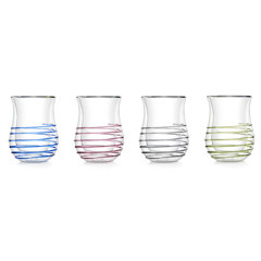 Entertain 365 True Colors Stemless Wine Glasses Set in Purple, Red