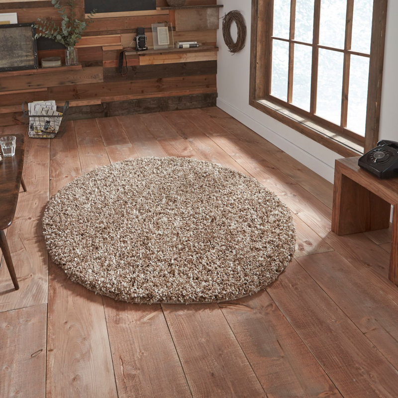 Lori Beige Rug, Round 133cm