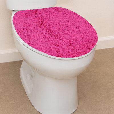 Anyla Waterford 100% Cotton Toilet Lid Cover, 18"x18", Elastic Fitted Back, Soft Absorbent Toilet Seat Lid Cover, Machine Washable