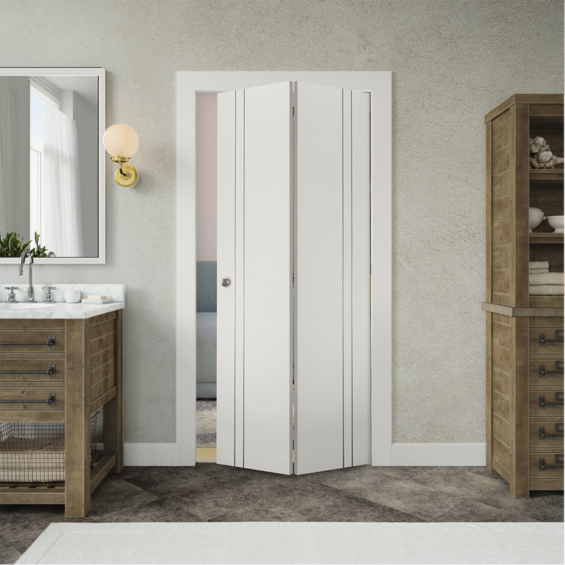 Porte pliante en bois manufacturé et en métal Smart Pro 2V, 48 po x 80 po