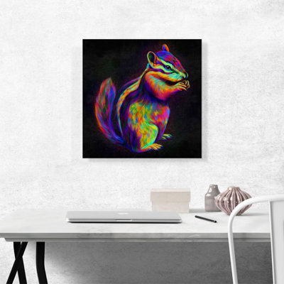 Chipmunk rayé - impression sur toile tendue