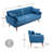 78'' Square Arms Sofa With Ottoman Tufted Upholstered Living Room Set-1807555682