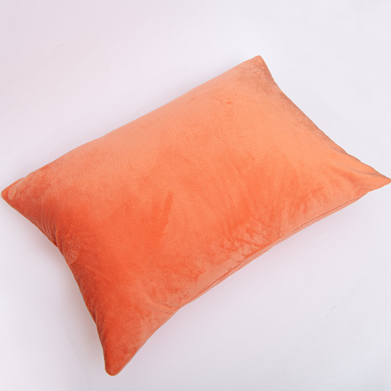Zippered Pillowcases, Luxury Velvet Flannel Pillow Cases, Super Soft - NTBAY, 20" x 30", Orange