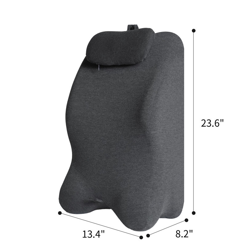 Multifunctional Body Support Pillow, Memory Sponge Pad, With Detachable Coat, Suitable For Whole Body Fit., Black