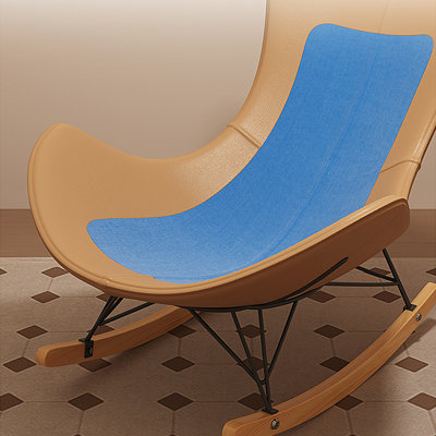 Modern Double-sided Fabric Rocking Chair Rocking Chair