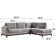 Bridgeview 109.8" Wide Chenille Fabric Cushion Back Upholstered L-Shaped Sectional Solid Wood Frame