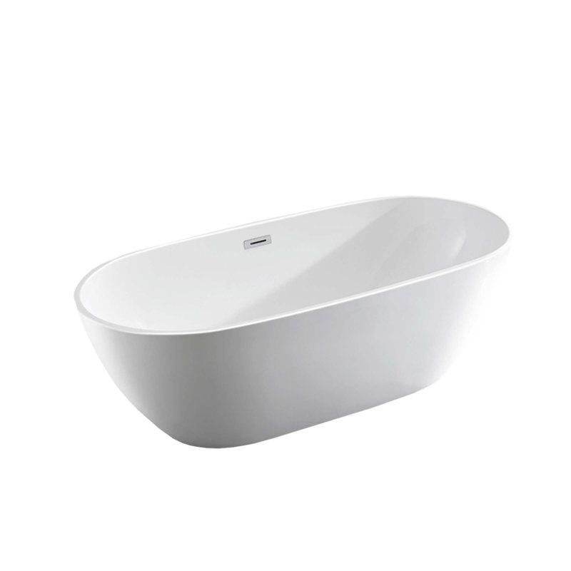 Baignoire autoportante 71 pouces Como en blanc brillant