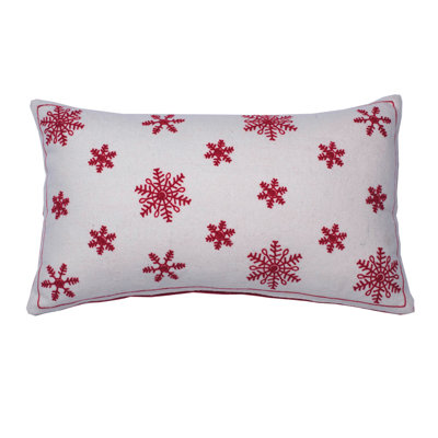 Coussin lombaire en laine noel let it snow