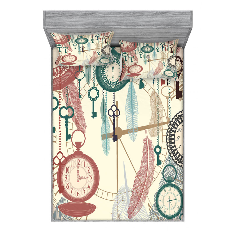Microfiber Sheet Set, Queen Sheet Set with Fitted Sheet