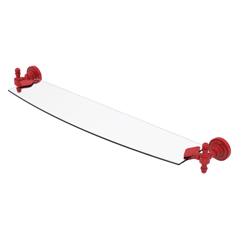 Tablette flottante Retro Dot, H 2,5 po x l 24 po x P 5 po, Rouge pompier