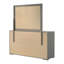 Commode 6 tiroirs et miroir gris ultrabrillant
