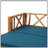 Long Beach Acacia Wood Daybed With Rustic X-Frame, Expandable Design, And Water-Resistant Cushions For Outdoor Relaxation