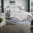 Elegant 7 Piece Queen Bedding Sets, Polyester Pleated Tufted For Home