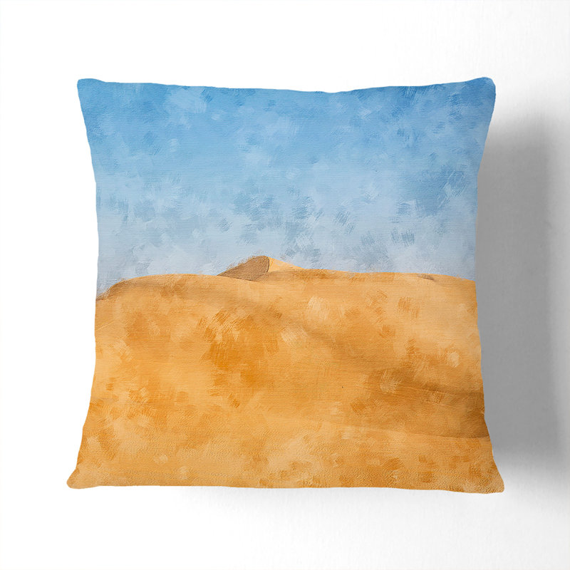 Sand Dunes in Southern California Cushion with Filling, 40cm H x 40cm W x 15cm D, Stone