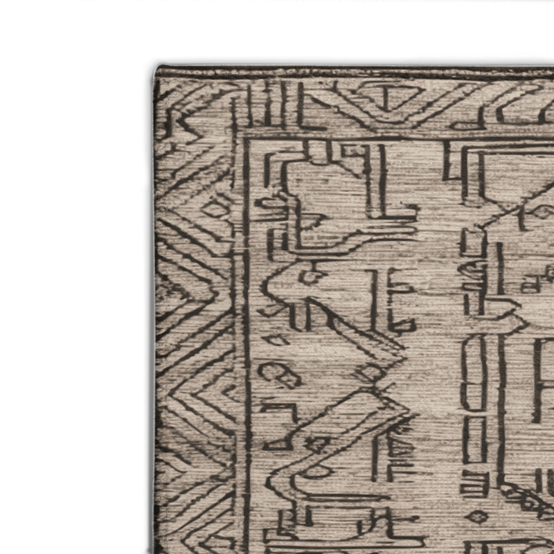 Tapis turc intérieur et extérieur gris, Rectangle 8' x 10'