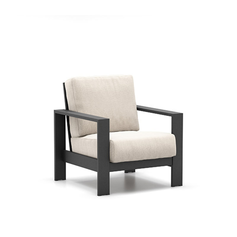 Blair Chat Chair With Cushion, Solve Linen, Carbon