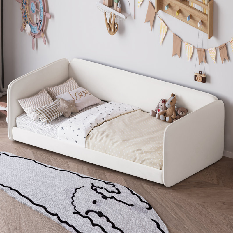 Lit tapissier Calla, Beige