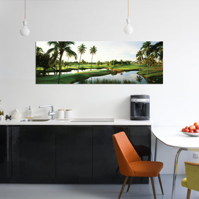 «Golf Course Palm Trees at Isla Navadad Resort in Manzanillo, Colima, Mexico», reproduction de photo sur toile