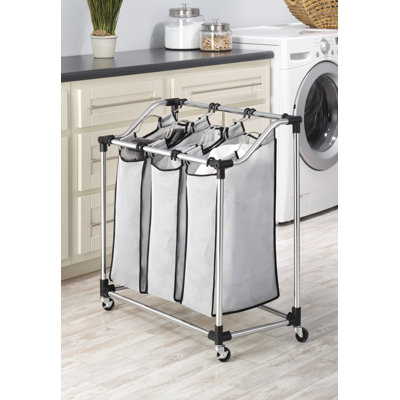 Trieur de linge Whitrac avec sacs en filet en mousse Whitmor
