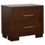 Table de chevet 2 tiroirs Polk Cappuccino