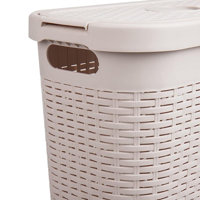 QICQA Color Plastic Basket, Ivory