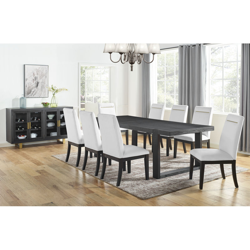 Donny Extendable Solid Wood Base Dining Table