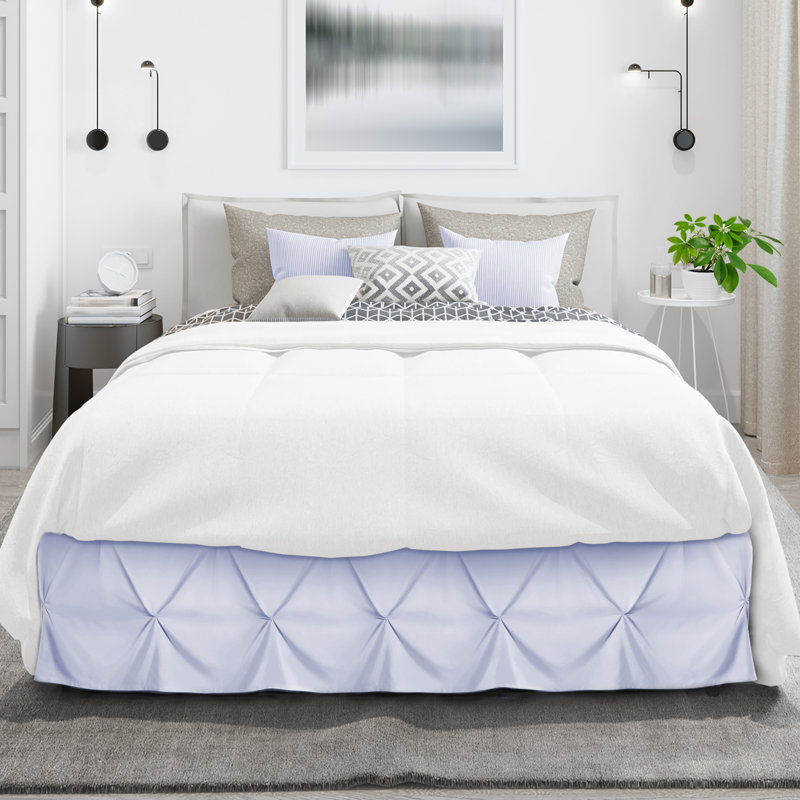 Tailored Bed Skirt, King, Ice Blue
