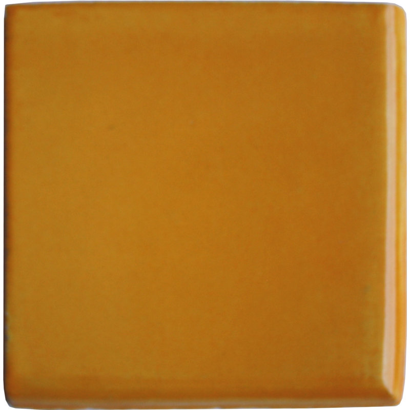 9pcs TalaMex Mexican Clay Talavera Bullnose, Yellow, 4" W x 4" L