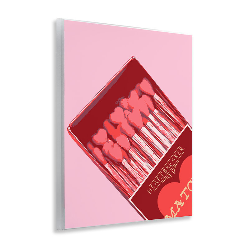 Plaque murale en forme de cœur rose assortie, design par Lil 'Rue