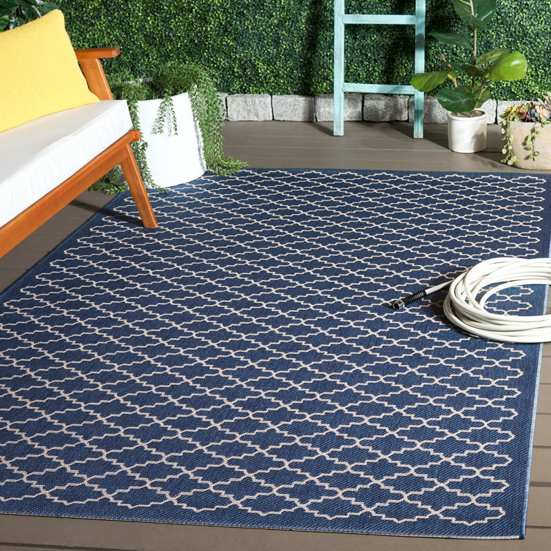 Herefordshire Performance Geometric Indoor/Outdoor Area Rug, Rectangle 5'3" x 7'7"