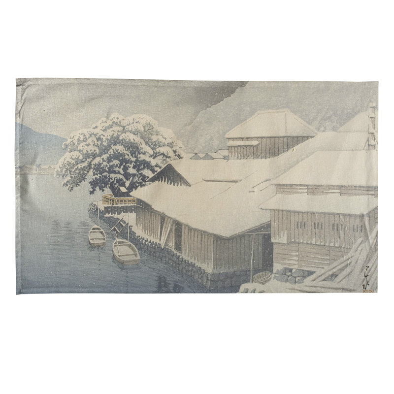 Serviette de neige soirée à thé ishinomaki, Gris, Polyester sergé