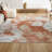 Clemencio Abstract Marbled Modern Orange/Cream Rug-69806377
