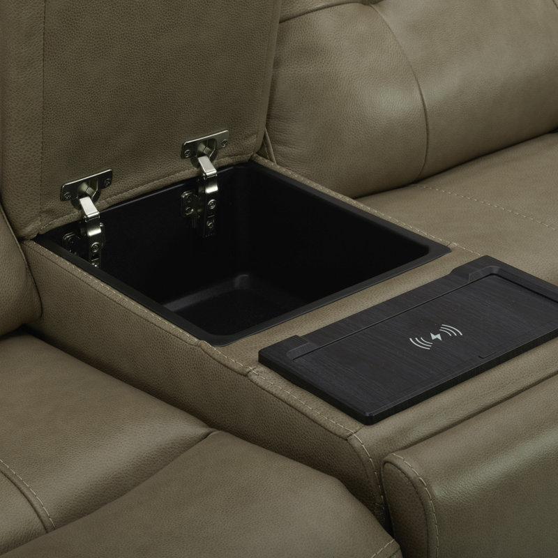 Causeuse électrique Iavor Zero Gravity avec console et ports de chargement USB, Tanné