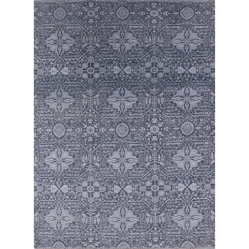 Tapis gris Grenola, Rond 8 pi