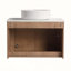 Meuble-lavabo mural de 42 po avec lavabo d'art en céramique, portes à fermeture en douceur et tablettes de rangement pour salles de bain modernes-1882508792-1882508795